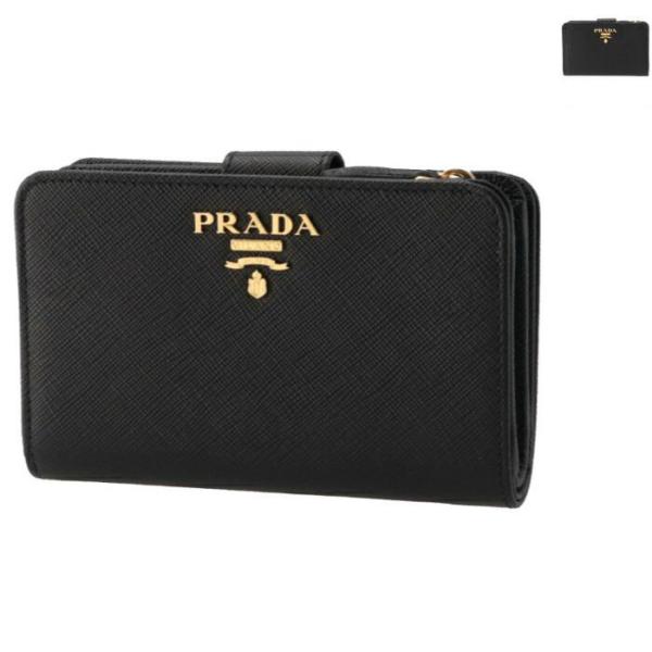 PRADA 【並行輸入品】 財布 二つ折り サフィアーノ メタル