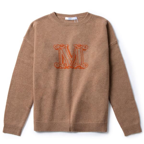 Max Mara - マックスマーラ MAX MARA ニット カシミヤ MaxMaraGram ロゴ クルーネック EDO 2313610131 0001 BEIGE asafezone_23136101310001beige