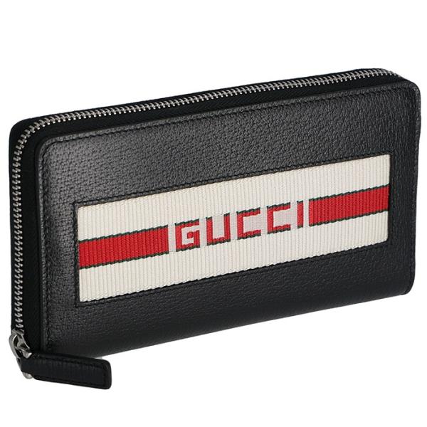 グッチ GUCCI 財布 メンズ 長財布 ストライプ レザーウォレット
