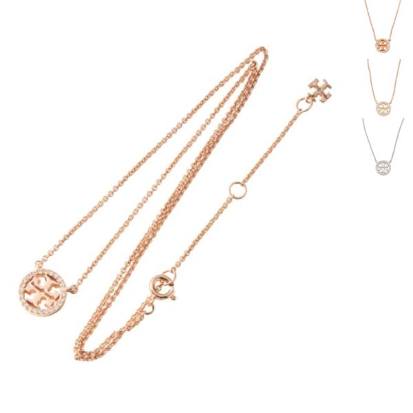 【並行輸入品】 TORY BURCH ネックレス ミラー パヴェ ロゴ デリケート ペンダント MILLER PAVE ネックレス 53420 0098