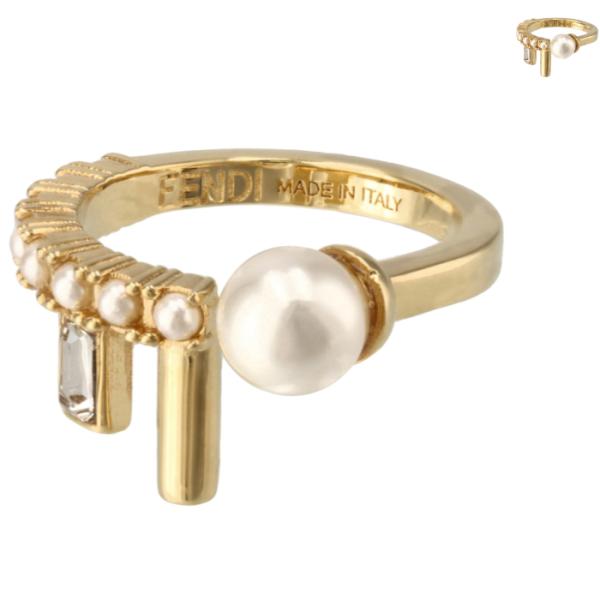 FENDIリングフェンディファーストロゴパールクリスタル指輪8AH823ALIC 楽天市場】FENDI フェンディ リング FIRST ファースト 8AH823