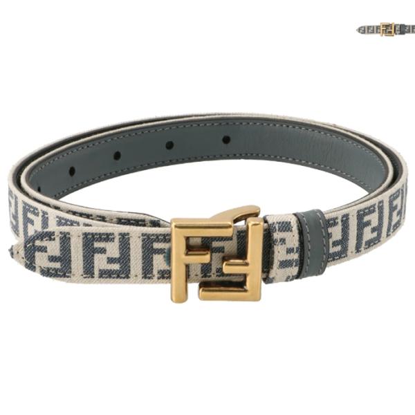 FENDI（フェンディ） 【並行輸入品】 ベルト FFロゴ レザー×キャンバス