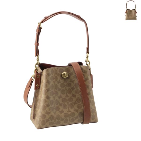 コーチ COACH バケットバッグ WILLOW ウィロウ 肩かけ シグネチャーキャンバス カラーブロック ショルダーバッグ クロスボディ ワンハンドル C3890 COACH（コーチ） 【並行輸入品】 バケットバッグ WILLOW ウィロウ 肩