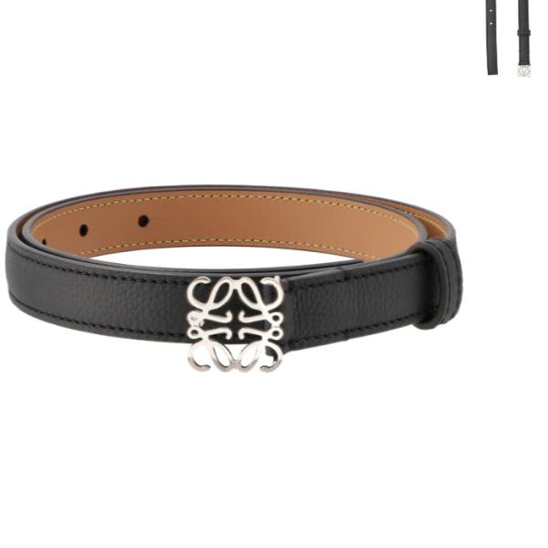 LOEWE ベルト アナグラム レザー 2cm幅 細ベルト ペブルグレイン LOEWE ベルト アナグラム レザー 2cm幅 細ベルト ペブルグレイン