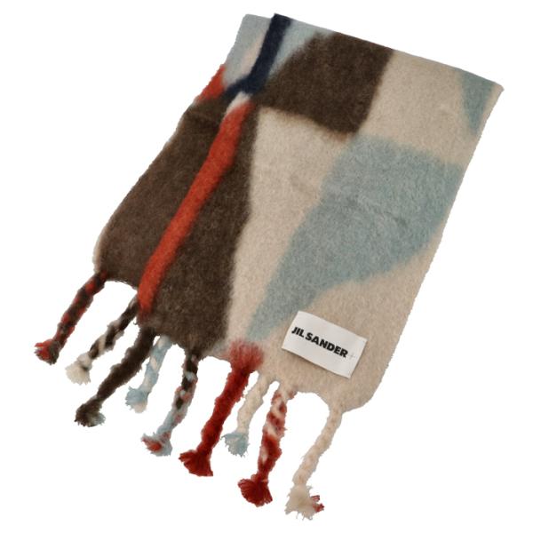 レアJIL SANDER 20AW、バイカラーモヘヤマフラー-