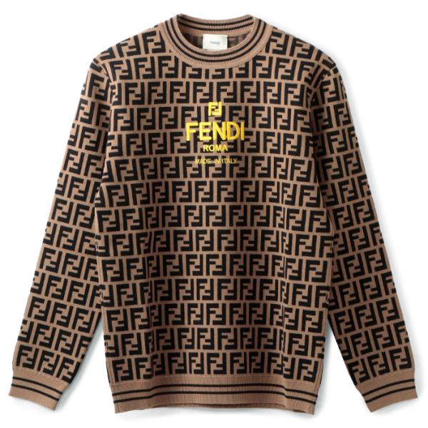 FENDI　フェンディ　ニット　長袖　ロゴ　セーター FENDI（フェンディ） 【並行輸入品】 大人もOK キッズ セーター クルー