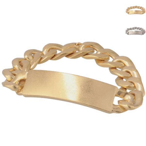 メゾンマルジェラ　チェーンブレスレット　ID シルバー　インターロッキング Maison Margiela【メゾン マルジェラ】ID ブレスレット(SILVER