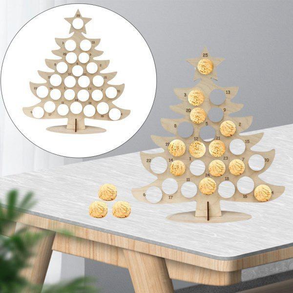 木製アドベントカレンダーカウントダウンカレンダーチョコレートスタンドクリスマスツリー Dp 0807 Bagbxh アサガオ商店 通販 Yahoo ショッピング
