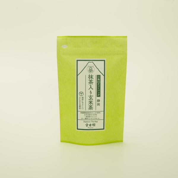 静岡茶専門 富士園 抹茶入り玄米茶 ティーバッグ 3g×15個｜お茶漬けのお茶に｜茶葉が広がりやすい三角タイプ