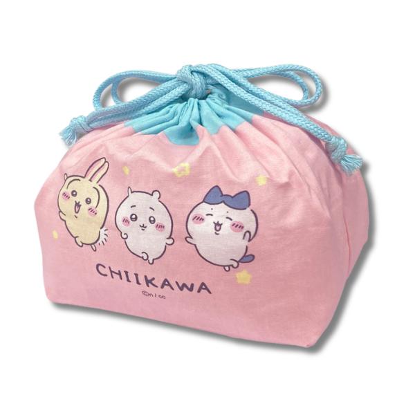 ちいかわ　巾着弁当袋 （ダンス） かわいい　ＫＢ−１　ランチ巾着 お弁当 袋 給食 給食袋 子供用 幼稚園 保育園 日本製