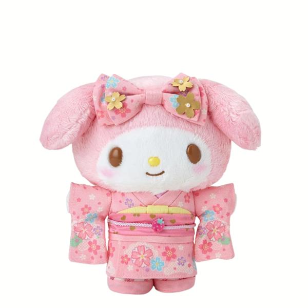 マイメロディ ぬいぐるみ 着物 サンリオ キャラクター マイメロ 和風 和柄 着物姿 ぬい コレクション インテリア お土産 インバウンド プレゼント ギフト 誕生日