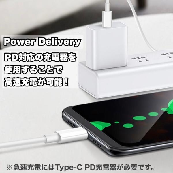 205 �y�����z���z iPhone �[�d�P�[�u�� �}�� PD ���C�g�j���O�P�[�u�� �^�C�vC 2m 1m 1.5m PD �P�[�u�� �}���[�d 20W iPhone iPad Type-C Lightning ���i�摜3