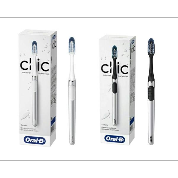 2色セット】ブラウン オーラルB 手磨き用歯ブラシ ClicFIT クリック