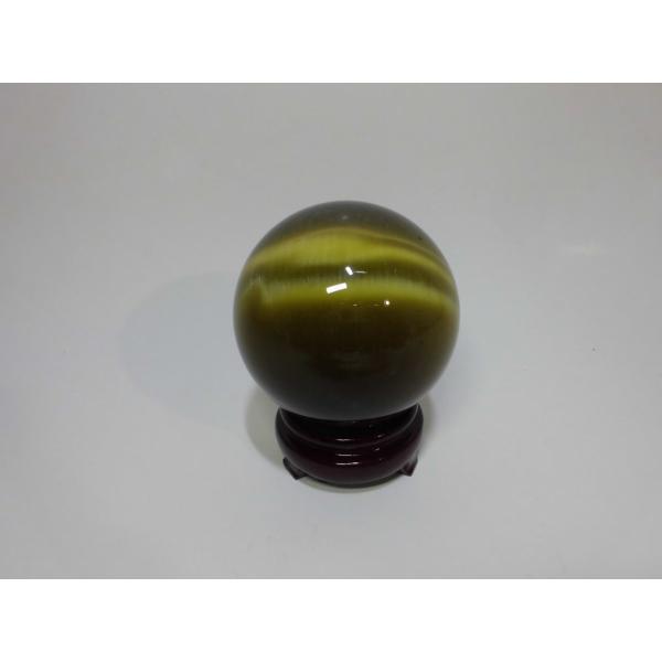 タイガーアイ 虎目 直径約10cm 木製の台付 : ASAHIART - 通販 - Yahoo 