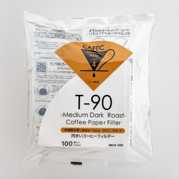 【コーヒー専門・メーカー代理店】　T90 三洋産業 CAFEC（カフェック）中煎り〜中深煎り用　MC4-100　〈2杯用〜4杯用〉　ORIGAMI ドリッパーＭサイズにも