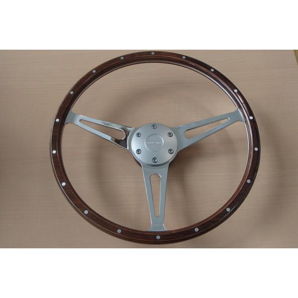 ウッド 3スポーク ステアリングホイール 36cm ウッド スポーク ステアリング 本体14インチ350mm 金属3スポーク
