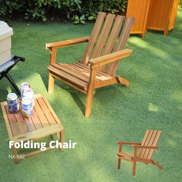 テーブル付きフォールディングチェア　ライトブラウン 完成品 東谷 フォールディングチェア ライトブラウン NX-932 店舗 カフェ