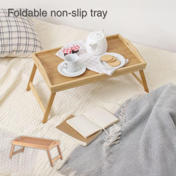 トレー1つで、いつものお家時間を充実した空間に北欧ナチュラル【商品サイズ】幅630×奥行300×高さ250mm【梱包サイズ】340ｘ215ｘ545【素材】■竹(本体)■MDF[PU塗装](トレー表面)【製造国】中国【その他スペック】折りたた...