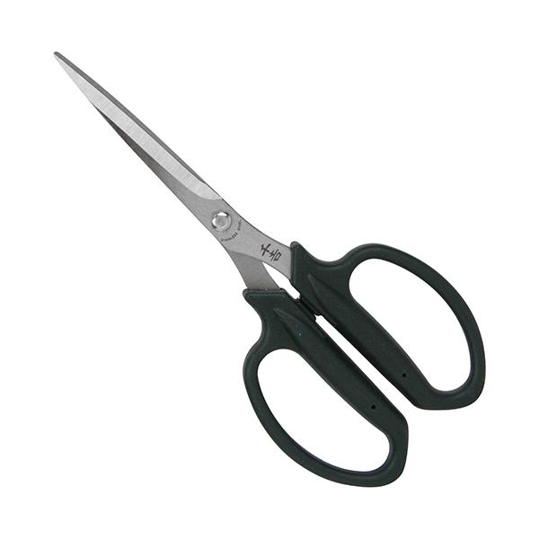 ≪用途≫園芸鋏。≪特徴≫サビに強いステンレス製です。携帯・収納に便利なキャップ付です。≪仕様≫●全長：約185mm。●重量：約68g。●生木切断能力：5mm。●キャップ付。≪材質≫●刃部：ステンレス。●ハンドル部：TPR。≪注意事項・その他...