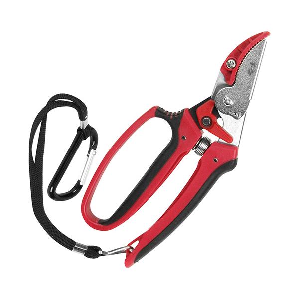 ≪用途≫剪定作業など。≪特徴≫切ったものを落とさずキャッチできるので、後片付けが楽々できます。手に馴染みやすく滑りにくい樹脂グリップです。サビに強くヤニが付きにくいフッ素コート刃です。落下防止を防ぐカラビナ付です。手に枝が当たるの防ぐガード...