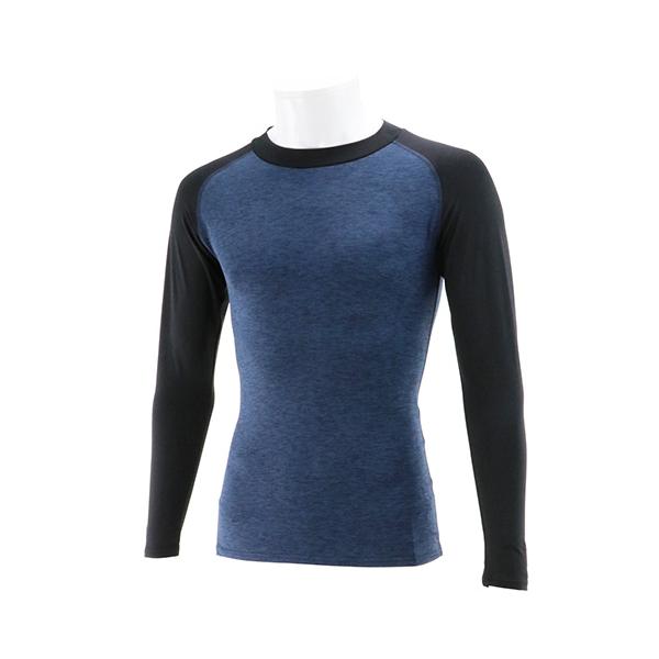 SK11 ソフトコンプレッションインナー長袖 杢ネイビー Mサイズ 1枚 M