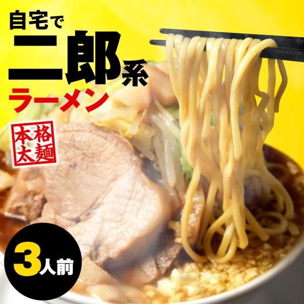 二郎系ラーメン 3食セット 二郎 二郎系 ラーメン ラーメン二郎 次郎系 取り寄せ らーめん インスタント スープ 麺 食品 1000円 送料無料