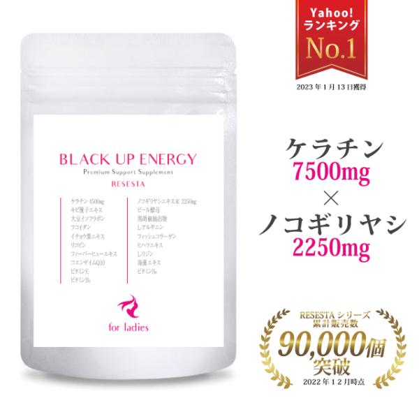 ふんわり自慢の髪、ハリ、コシ、ボリューム、ブラックアップエナジー、ブラックアップエネルギー、BLACKUPENERGY、ケラチン、ノコギリヤシ、女性用、髪、育毛、育毛サプリ、サプリ、サプリメント