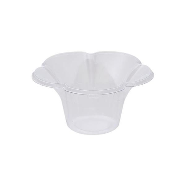 かき氷カップ ミニフルールカップ 80個セット カキ氷カップ デザートカップ かき氷容器 フラワーカップ 氷カップ サンナップ シンプル クリア 使い捨て 透明 花