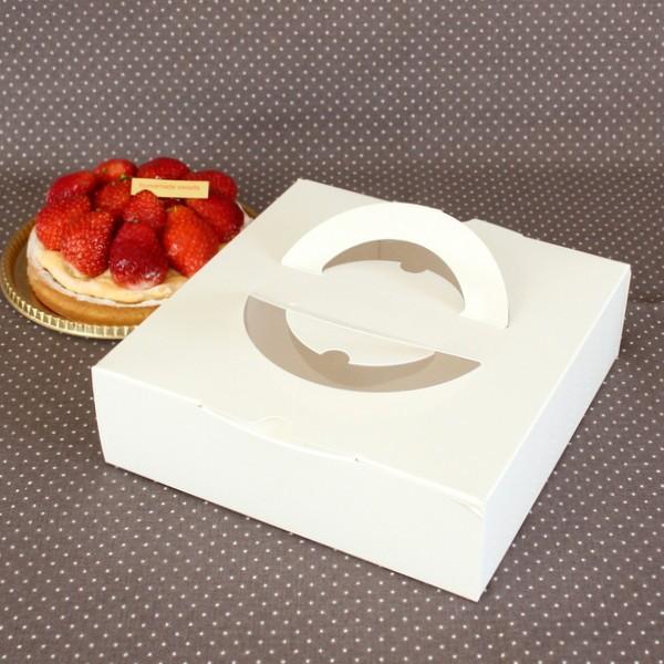 6号ホールケーキBOX65枚 タルト箱・手さげ HCホワイト H65 6号 5枚入 : かっぱ橋 浅井商店 製菓