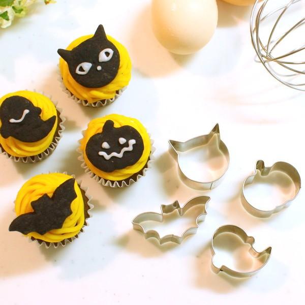 ハロウィン ミニクッキー抜き型 4P : かっぱ橋 浅井商店 製菓製