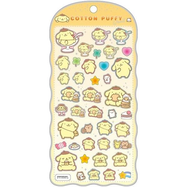 [メール便OK]【新品】【seal】コットンパフィーシール／ポムポムプリン[在庫品]