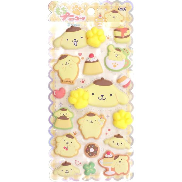 [メール便OK]【新品】【seal】サンリオキャラクターズ もちぷにゅ〜ステッカー ポムポムプリン[在庫品]