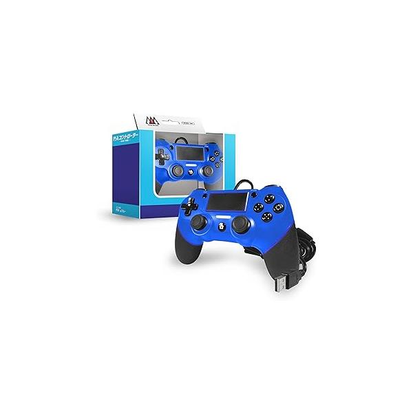 【新品】【PS4HD】有線コントローラ ブルー 2m[お取寄せ品]