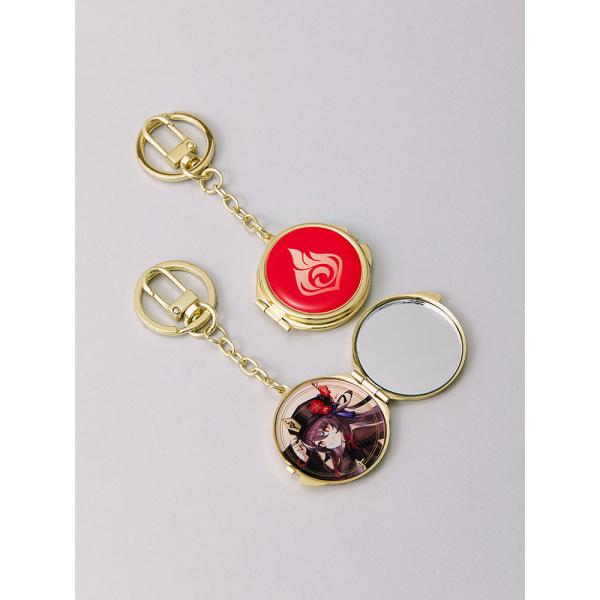 [メール便OK]【新品】【b2cchara_goods_key】原神×LINE FRIENDS 胡桃 ミラー付きメタルキーリング[お取寄せ品]