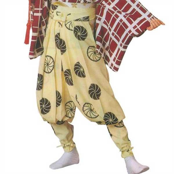 たっつけ袴 クリーム 毛卍文 獅子毛 南京玉すだれ 手古舞 袴 （s妙8705