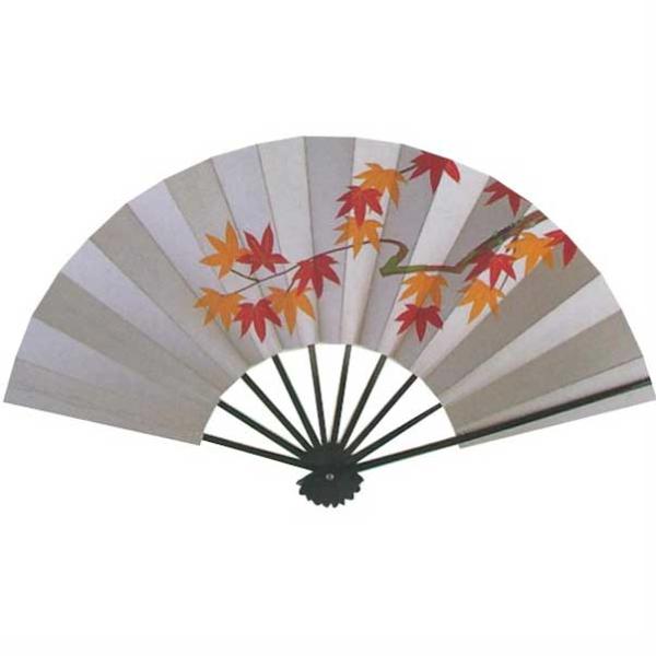 手描き 舞扇子 紅葉 黒塗 日本製 （te417） 9寸5分 扇子箱付 舞踊 扇子 舞扇 踊り 日舞 せんす よさこい 扇 取寄せ商品 ４本までメール便で送料無料