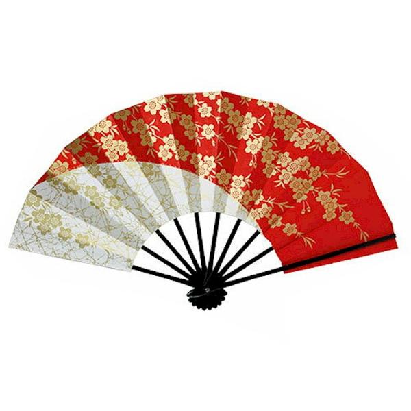 舞扇子 桜 金 赤 黒塗り 日本製 日本舞踊 （g愛1450） 安い 舞扇 踊り 