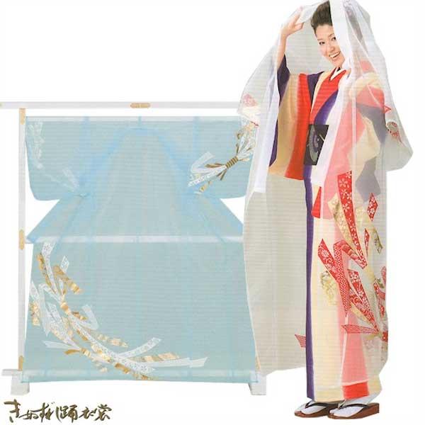 かつぎ のしめ 絵羽 k炎62304 踊り 衣装 日舞 日本舞踊 衣裳 踊り衣装 掛け かけ仕立 取寄せ商品 白廃番