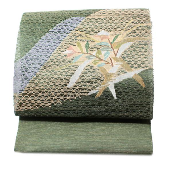 正絹 綴れ 八寸名古屋帯 新品 未仕立て asakusa1393_g01405