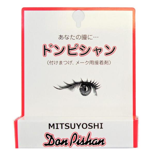 二重まぶた用の成形用化粧品です。適量のドンピシャンを添付の筆に付け、線を描きます。透明に乾燥した後、専用のスティックで軽く押し上げると、自然な二重まぶたができます。雑誌に取り上げられ、トップメークアップアーティストも認めるマツゲノリの決定版...