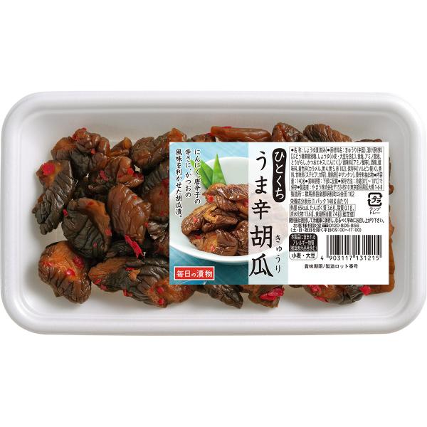 やまう 漬物 ひとくちうま辛胡瓜 トレー 140g 6個単位 (要冷蔵