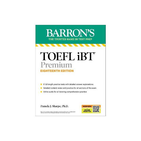 TOEFL iBT Premium with 8 Practice Tests + Online Audio, Eighteenth Edition ���i�摜