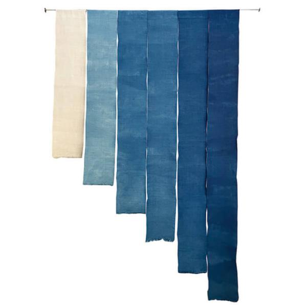 暖簾(C) ／ 手織り 藍染 asanoha-shop_noren21