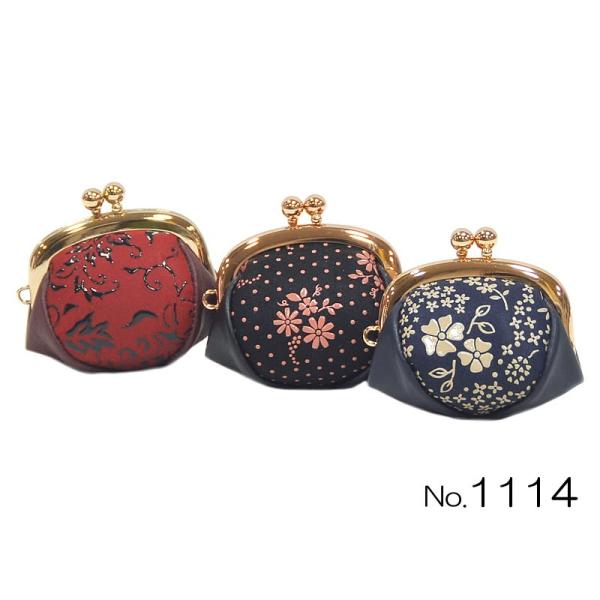 印傳屋　口金式小銭入れ　1114　[ 0601-012  ]　 伝統工芸 誕生日 プレゼント 女性 女物 レディース 小さい 薬入れ アクセサリー がま口 印伝
