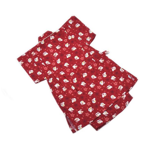 女の子用 子供甚平 100 110サイズ うさぎ 桜 濃紅地 1006 285c こども 女児 キッズ 仕立て上がり 和柄 ウサギ 兎 サクラ レッド Buyee Buyee Japanese Proxy Service Buy From Japan Bot Online