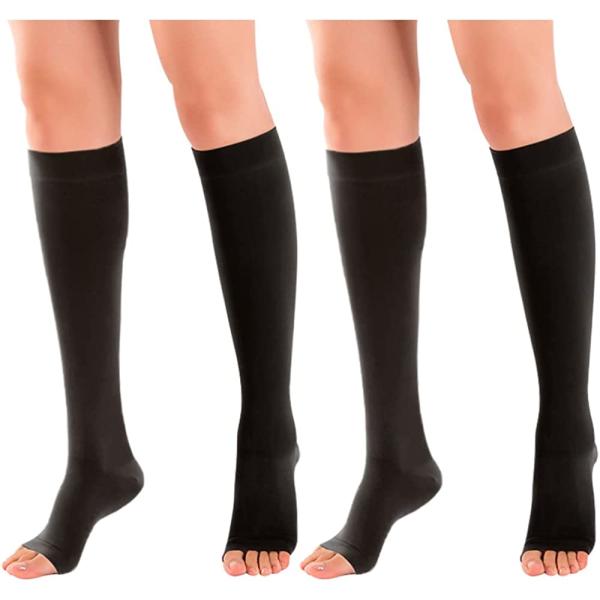 2足組 着圧ソックス 弾性ストッキング 医療用 夏用 男女兼用 大きいサイズ 就寝時靴下 つま先なし 夜用 仕事用 寝ながらア 程よい引き締め 加圧ソックス