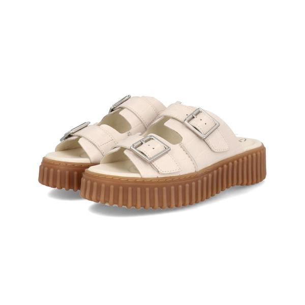 【未使用】Clarks クラークス　厚底　ウェッジソール　サンダル　ベージュ Clarks - Clarks クラークス ウェッジサンダルの通販 by
