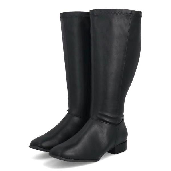 ラ・ファーファ（la farfa）/la farfa ローヒールロングブーツ【幅広4E/筒幅 超ゆったり/大きいサイズ/滑りにくい】 la farfa（ラファーファ） レディース 超ゆったりローヒールロング