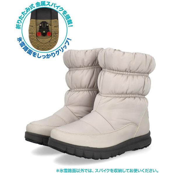 heal me ヒールミー レディース スパイク付きキルティングブーツ 耐水