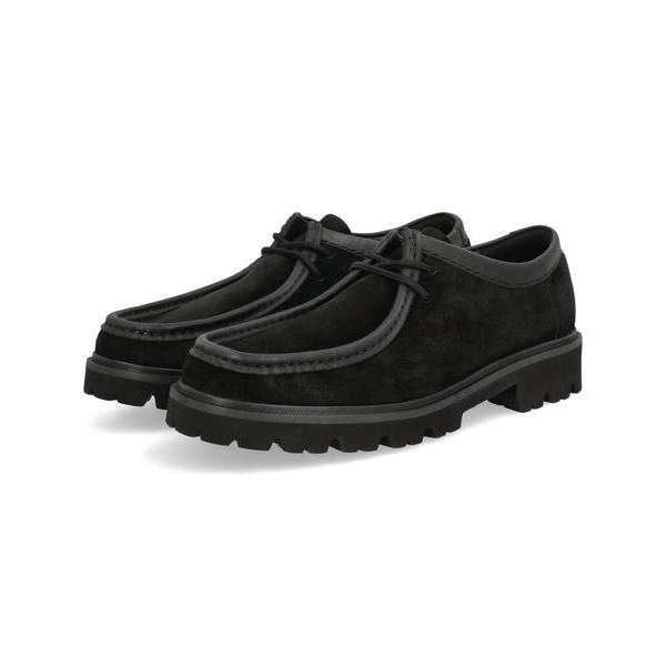 Clarks ブラック スエード モカシン Clarks（クラークス） デッキシューズ モカシン WallabeeEVOBt
